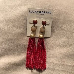 Coral lucky brand earrings